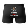 Caleçon Rémy Silence Rémy est en Mission - Humour Boxer Coton Idée Cadeau
