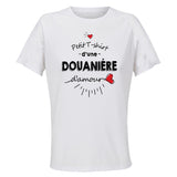 Maillot de Sport Femme Douaniere Damour - T-Shirt Respirant Polyester Manches Courtes - Cadeau Sportive Anniversaire Noël Fête des Mères