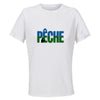 Maillot de Sport Femme Peche Minimaliste - T-Shirt Respirant Polyester Manches Courtes - Cadeau Sportive Anniversaire Noël Fête des Mères