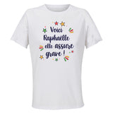 Maillot de Sport Femme Raphaelle Elle Assure - T-Shirt Respirant Polyester Manches Courtes - Cadeau Sportive Anniversaire Noël Fête des Mères