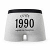 Caleçon Millésime 1990 - Humour Boxer Gris Idée Cadeau Anniversaire