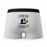 Caleçon J_Peux Pas J_AI Raclette - Humour Boxer Gris Idée Cadeau