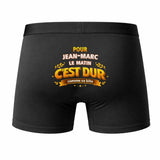 Caleçon pour Jean-Marc C'est Dur - Humour Boxer Coton Idée Cadeau Anniversaire