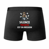 Caleçon Francis Silence Francis est en Mission - Humour Boxer Coton Idée Cadeau