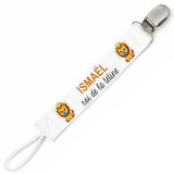 Attache tétine pour prénom Ismael – Roi de la tétine | Cadeau naissance bébé garçon personnalisé