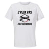 Maillot de Sport Femme Taekwondo J'peux Pas - T-Shirt Respirant Polyester Manches Courtes - Cadeau Sportive Anniversaire Noël Fête des Mères