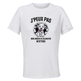 Maillot de Sport Femme Dalmatien J'peux Pas - T-Shirt Respirant Polyester Manches Courtes - Cadeau Sportive Anniversaire Noël Fête des Mères