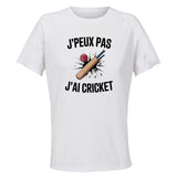 Maillot de Sport Femme Cricket J'peux Pas - T-Shirt Respirant Polyester Manches Courtes - Cadeau Sportive Anniversaire Noël Fête des Mères
