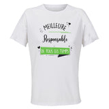 Maillot de Sport Femme pour Responsable Meilleure de Tous Les Temps Femme-1 - T-Shirt Respirant Polyester Manches Courtes - Cadeau Sportive Anniversaire Noël Fête des Mères