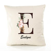 Housse de Coussin Premium Evelyne Lettre - Coton Canvas Fairtrade Beige Idée Cadeau Décoration Canapé