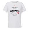 Maillot de Sport Femme pour Constance Damour - T-Shirt Respirant Polyester Manches Courtes - Cadeau Sportive Anniversaire Noël Fête des Mères