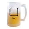 Verre à Bière Luc Lettre | Chope de Bière Pinte | Idée Cadeau Prénom Anniversaire Papa Collègue Départ Retraite Noël