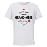 Maillot de Sport Femme Grand-Mere Damour - T-Shirt Respirant Polyester Manches Courtes - Cadeau Sportive Anniversaire Noël Fête des Mères