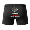 Caleçon Maxime Silence Maxime est en Mission - Humour Boxer Coton Idée Cadeau