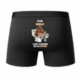 Caleçon Malo pour Malo Heure de la Pause - Humour Boxer Coton Idée Cadeau