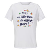 Maillot de Sport Femme Belle-Mere Elle Assure - T-Shirt Respirant Polyester Manches Courtes - Cadeau Sportive Anniversaire Noël Fête des Mères
