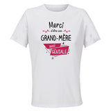 Maillot de Sport Femme pour Merci Grand-Mere Geniale - T-Shirt Respirant Polyester Manches Courtes - Cadeau Sportive Anniversaire Noël Fête des Mères