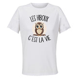 Maillot de Sport Femme Hibou C'est La Vie - T-Shirt Respirant Polyester Manches Courtes - Cadeau Sportive Anniversaire Noël Fête des Mères