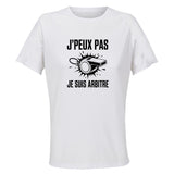 Maillot de Sport Femme Arbitre J'peux Pas - T-Shirt Respirant Polyester Manches Courtes - Cadeau Sportive Anniversaire Noël Fête des Mères