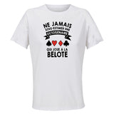 Maillot de Sport Femme Belote Octogenaire - T-Shirt Respirant Polyester Manches Courtes - Cadeau Sportive Anniversaire Noël Fête des Mères