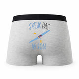 Caleçon Aviron - Humour Boxer Gris Idée Cadeau Passion