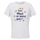 Maillot de Sport Femme Maud Elle Assure - T-Shirt Respirant Polyester Manches Courtes - Cadeau Sportive Anniversaire Noël Fête des Mères