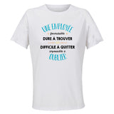 Maillot de Sport Femme Une Employee Impossible A Oublier - T-Shirt Respirant Polyester Manches Courtes - Cadeau Sportive Anniversaire Noël Fête des Mères
