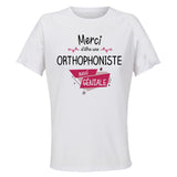 Maillot de Sport Femme pour Merci Orthophoniste Geniale - T-Shirt Respirant Polyester Manches Courtes - Cadeau Sportive Anniversaire Noël Fête des Mères