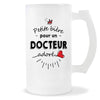 Verre à bière Docteur adoré | Chope de Bière Pinte Idée Cadeau Humour Collègue famille Homme Anniversaire Noël