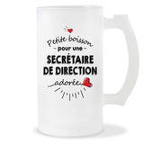 Verre à bière Secrétaire de direction adorée femme | Chope de Bière Pinte Idée Cadeau Humour Collègue famille Homme Anniversaire Noël