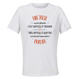 Maillot de Sport Femme Une Julia Aussi Geniale - T-Shirt Respirant Polyester Manches Courtes - Cadeau Sportive Anniversaire Noël Fête des Mères
