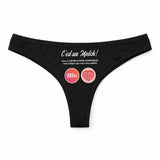 Culotte Tanga Personnalisé Femme Relations Compliques - sous-Vêtement Coton Idée Cadeau Humour Saint Valentin Anniversaire