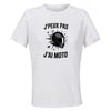 Maillot de Sport Femme Moto J'peux Pas - T-Shirt Respirant Polyester Manches Courtes - Cadeau Sportive Anniversaire Noël Fête des Mères