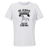 Maillot de Sport Femme Cheval Quinquagenaire - T-Shirt Respirant Polyester Manches Courtes - Cadeau Sportive Anniversaire Noël Fête des Mères