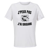Maillot de Sport Femme Origami J'peux Pas - T-Shirt Respirant Polyester Manches Courtes - Cadeau Sportive Anniversaire Noël Fête des Mères