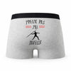 Caleçon Javelot Homme - Humour Boxer Gris Idée Cadeau Passion