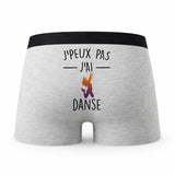 Caleçon J_Peux Pas Danse - Humour Boxer Gris Idée Cadeau Passion
