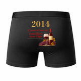 Caleçon S'Améliore avec l'Âge Depuis 2014 - Humour Boxer Coton Idée Cadeau Anniversaire