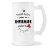 Verre à bière Infirmier adoré | Chope de Bière Pinte Idée Cadeau Humour Collègue famille Homme Anniversaire Noël