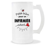 Verre à bière Infirmier adoré | Chope de Bière Pinte Idée Cadeau Humour Collègue famille Homme Anniversaire Noël