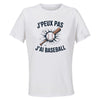 Maillot de Sport Femme Baseball J'peux Pas - T-Shirt Respirant Polyester Manches Courtes - Cadeau Sportive Anniversaire Noël Fête des Mères
