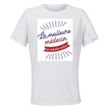 Maillot de Sport Femme pour Medecin Meilleure du Monde - T-Shirt Respirant Polyester Manches Courtes - Cadeau Sportive Anniversaire Noël Fête des Mères