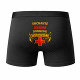 Caleçon Leandre Donneur d'Orgasme - Humour Boxer Coton Idée Cadeau
