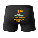 Caleçon Les Meilleurs sont Nés en 1927 - Humour Boxer Coton Idée Cadeau Anniversaire