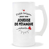 Verre à bière Joueuse de pétanque adorée femme | Chope de Bière Pinte Idée Cadeau Humour Collègue famille Homme Anniversaire Noël
