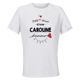 Maillot de Sport Femme pour Caroline Damour - T-Shirt Respirant Polyester Manches Courtes - Cadeau Sportive Anniversaire Noël Fête des Mères