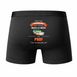 Caleçon Parrain Prof - Humour Boxer Coton Idée Cadeau Fête des Pères