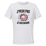 Maillot de Sport Femme Basque J'peux Pas - T-Shirt Respirant Polyester Manches Courtes - Cadeau Sportive Anniversaire Noël Fête des Mères