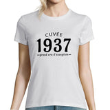 Cuvée 1937 Grand cru d'exception | T-Shirt Anniversaire Femme année de Naissance