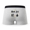 Caleçon 88 Ans - Humour Boxer Gris Motif Âge Idée Cadeau Anniversaire
